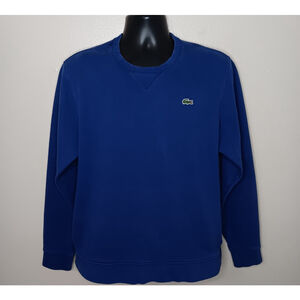 Lacoste Sport Men’s XL Sweatshirt Alligator Logo Crew Neck Blue